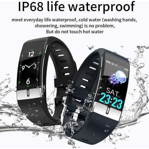 Fitness Tracker Smart Watch Bracelet With Temperature Monitoring Measure Heart Rate Sleep Health Monitor Waterproof