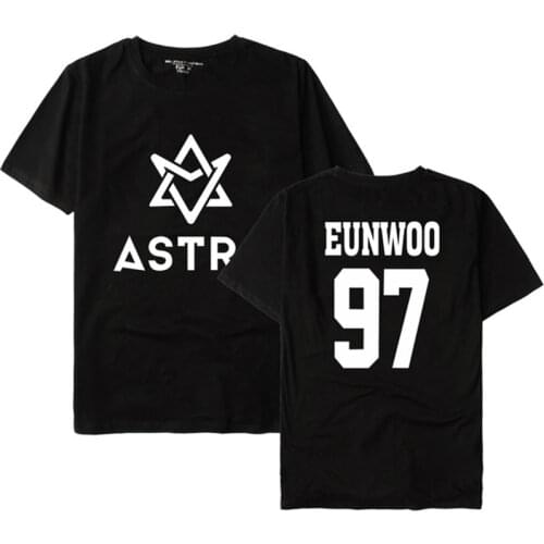 KPOP ASTRO STAR Group Printed T shirt Fashion Cotton T-shirts Summer Short Sleeve Tshirt Casual Plus Size T-shirt Unisex Clothes