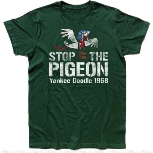 T-Shirt Uomo Yankee Doodle Stop The Pigeon Dick Dastardly Muttley Le Wacky Races Cotton Tee Shirt Popular Tagless