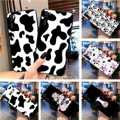 HUAGETOP Animal Cute Milk Cow Soft Rubber Phone Cover for Huawei P40 P30 P20 lite Pro Mate 30 20 Pro P Smart 2019 prime