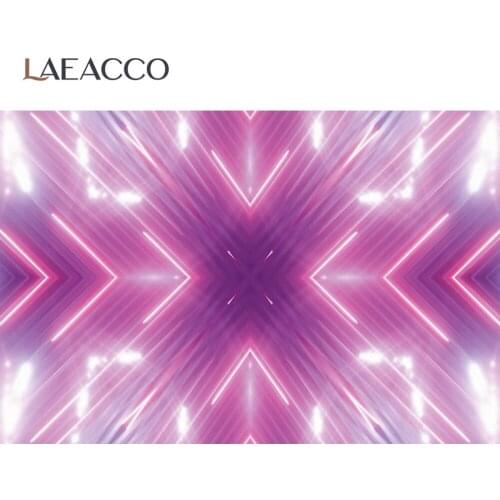 Laeacco Colorful Glow Lights Birthday Party Stage Wedding Ceremony Carnival Photo Backdrop Photography Background Photocall