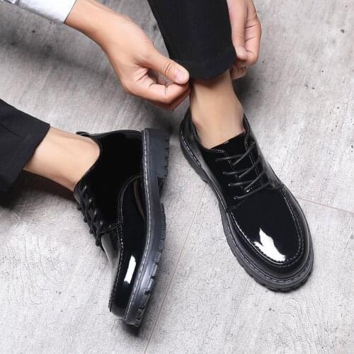 New Autumn Men Shoes Breathable Leather Men Casual Shoes Fashion Lace-Up Flat Shoes For Man Black Wedding Shoes Zapatos Hombre