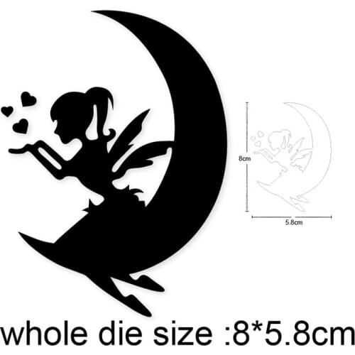 2020 new Craft dies girl moon fairy Elf Metal Cutting Dies Stencils for DIY Scrapbooking dies Embossing Album Paper Cards Album