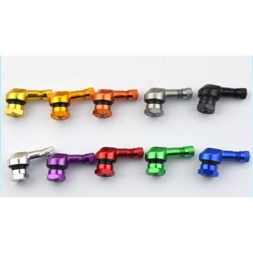 Whole Sale 100pcs/lot TV25AL 90degree Motorcycle Rim Wheel Tyre Valve Extension Adapter Stems Tire 11.3mm Alloy Colorful Caravan