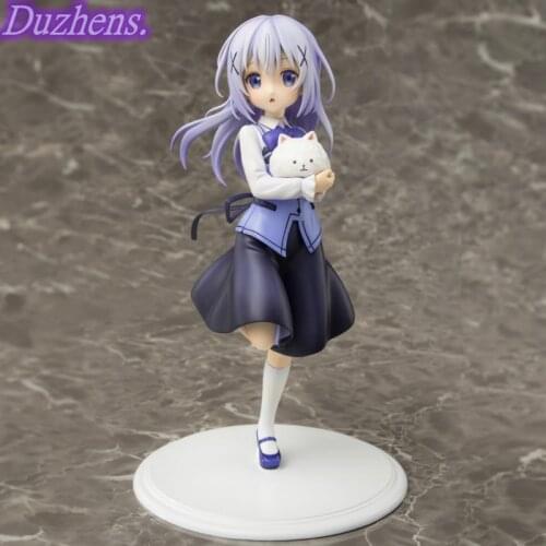 Original Japanes Anime Is the order a rabbit? Kafuu Chino Cafe Style 1/7 PVC Action Figure Anime Figure Model Toys Doll Gift