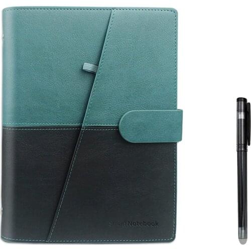 PPYY-Smart Erasable Notebook Leather Paper Reusable Wirebound Notebook Sketch Pads Lined with Pen