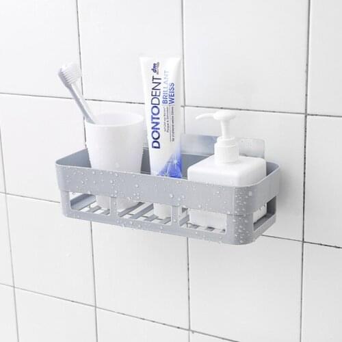 Bathroom Shelf Bathroom Adhesive Storage Kitchen Home Decoration Corner Shower