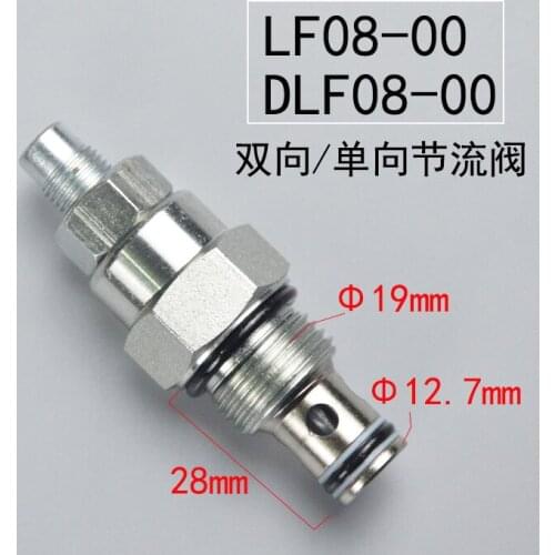 Threaded Cartridge Hydraulic Adjustable Single and Two-way Throttle Valve LF08-00 DLF08-00 Flow Control NV08