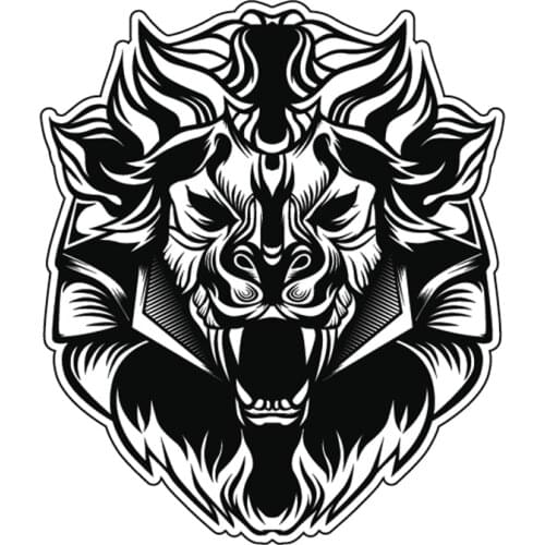 S40758# Various Sizes Self-adhesive Decal Lion Car Sticker Waterproof Auto Decors on Bumper Rear Window