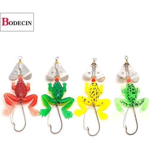 Spinnerbait Fishing Spinner/Artificial/Fake/Silicone Bait With Frog For Fishing Lure/Tackle/Wobbler Sea Carp Bass Pike Shad Sea