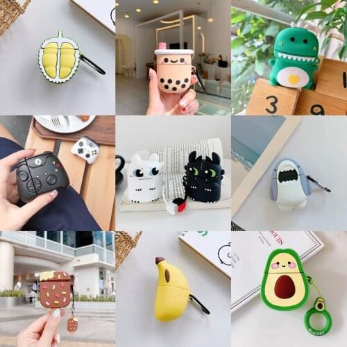 Stereoscopic Dragon Night Fury Cute Case for AirPods pro Silicone Bluetooth Earphone Case for Airpods 2 Cartoon Protective Cover