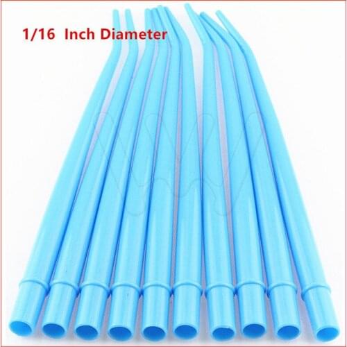 25PCS/1bags 25pcs Dental Surgical aspirator suction tips 1/16" Blue