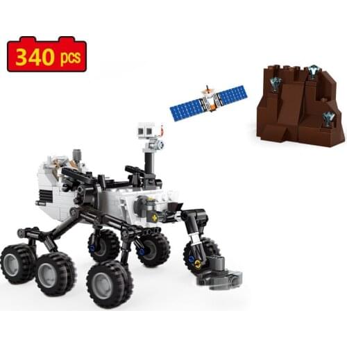 Military series Space Science Exploration Lunar rover astronaut DIY Model Building Blocks Bricks Toys Gifts