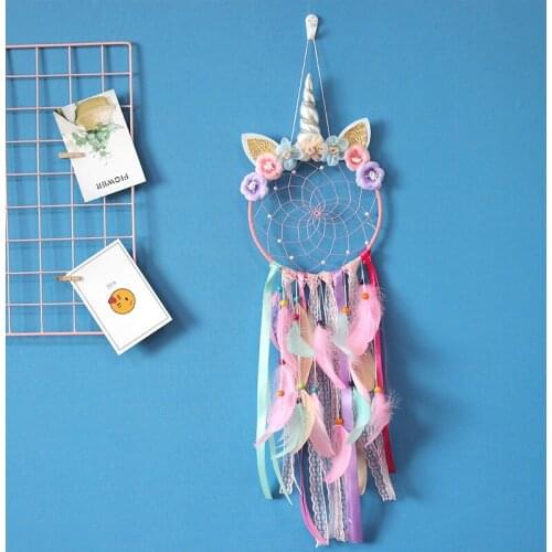 Fresh Room Ornaments Unicorn Dreamcatcher Ornaments