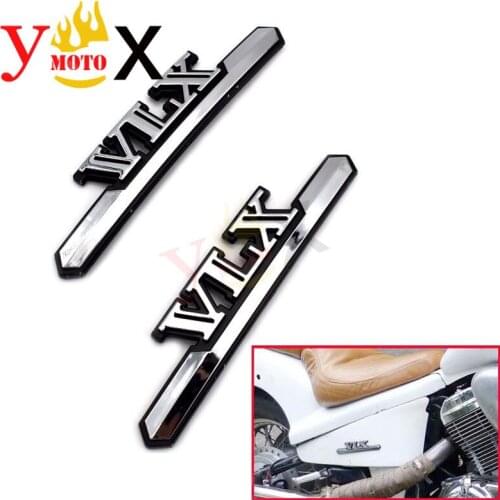 VLX ABS 3D Chrome Battery Cover Emblem Side Panel Badge Sticker Decal Logo symbol mark for Honda VLX Steed 400