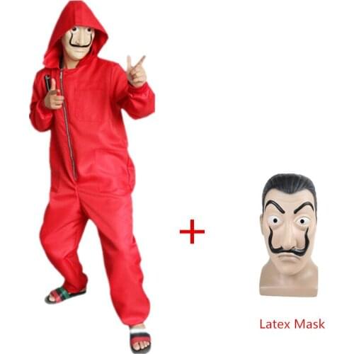High Quality Second Season party Movie House of Paper La Casa De Papel Salvador Dali cosplay costume and dali Latex mask