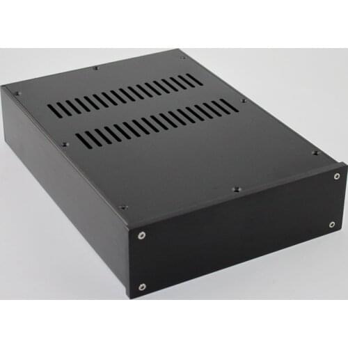 WA37 Full aluminum Black amplifier chassis / Amplifier / DAC Decoder / AMP Enclosure / case / DIY box (215*70*308mm)