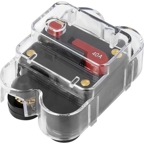 X Autohaux 40A 50A 60A 80A 100A 125A 150A 200A 250A 300A Manual Reset Waterproof Fuse Holders Inverter Circuit Breaker for Car