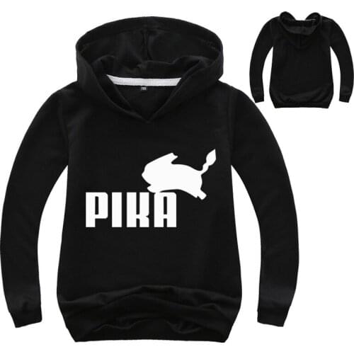 2-15Y Fashion Lovely squirrel Hoodie Kids Anime Pika Logo Print Boys Hoodies elfin Girls Sweatshirts Baby Girls Jumpers Top