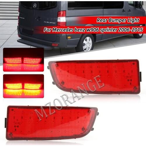 1 Pair LED Rear Tail Brake Lamp Rear Bumper Reflector Light For Mercedes Benz Dodge Sprinter W906 2006-2016