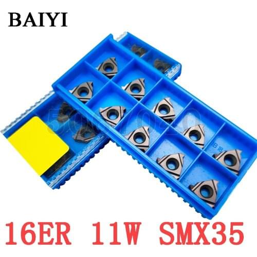 10pcs Threading blade 16ER 11W SMX35 Carbide Threaded blades 55 Dregee Wyeth CNC Threaded Cutting 16ER 11W Blade
