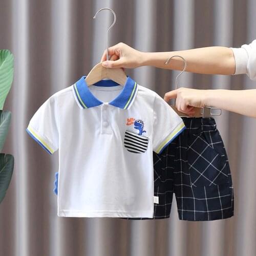Baby Boy Clothes Sets Summer Children Casual Outfits Toddler Casual Cotton T-Shrit+Shorts 2pcs Suits Kids Clothing Tracksuits