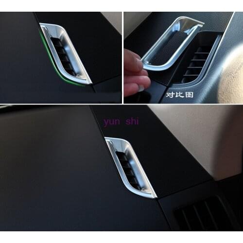 2pcs ABS Chrome Car Both Sides Air-conditioning Outlet Decoration Sticker Car-styling Covers For Land Rover Freelander 2 2007-15