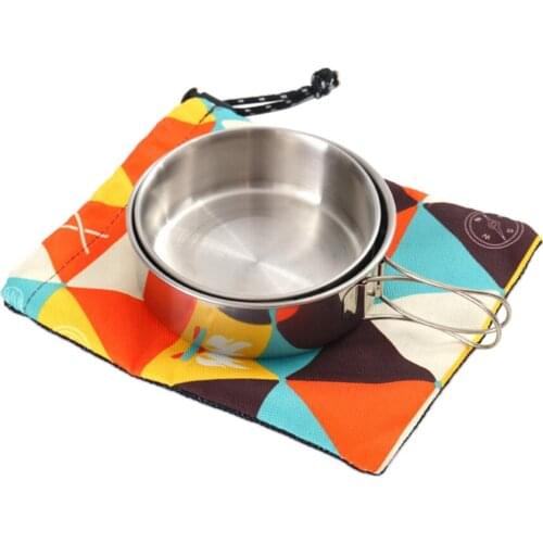 2 Pack Water Bowls Foldable Portable Container Mixing Bowl Rice Soup Bowl for Camping Hiking Travel Sports