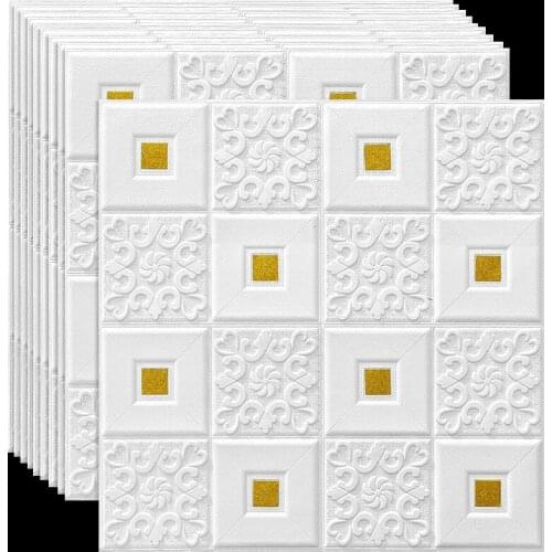 3d stereo wall stickers self-adhesive foam wallpaper bedroom bedroom living room ceiling background wall waterproof wallpaper