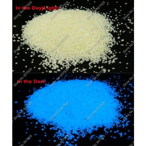 50gram Luminous Blue Color Super Bright Glow in the Dark Noctilucent Sand Particles for DIY Wishing Bottle&Holiday Gifts