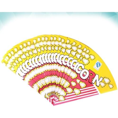 50pcs Cone Shape Popcorn Paper Bags with Tapered Tips Multifunction Paper Treat Bags for Popcorn Candy Snack