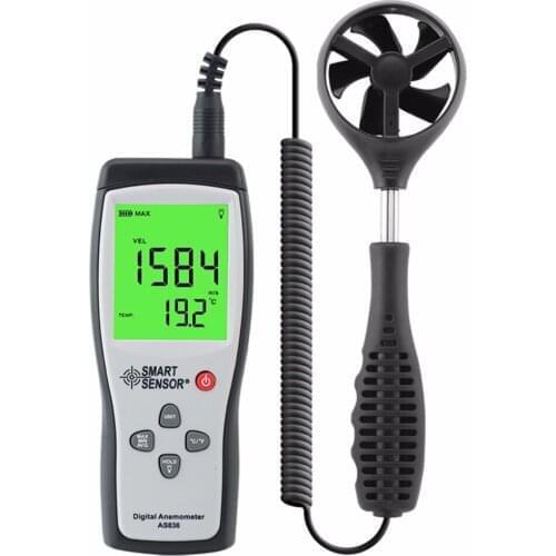 Anemometer Portable Air Flow Meter Anemometer 45m/s Relative Air Temperatur Tester Air Wind Velocity Windmeter
