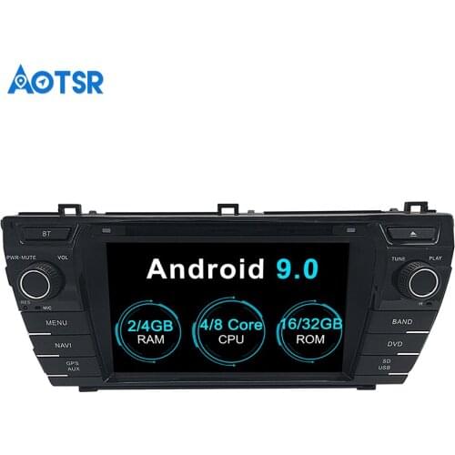 Aotsr Android 9.0 GPS navigation Car DVD Player For Toyota Corolla 2014 2015 2016 multimedia radio recorder navigation wifi