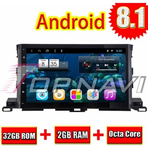 Auto Multi HD Car Players for Toyota Highlander 2015 Android 8.1 10.1'' Topnavi Car Navigation with GPS Radio MP3 Two Din No DVD
