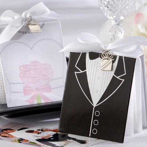 Free Shipping 20 pcs/lot Wholesale Side by Side Bride and Groom Photo album Wedding Souvenirs Lottery Gifts , Wedding favors