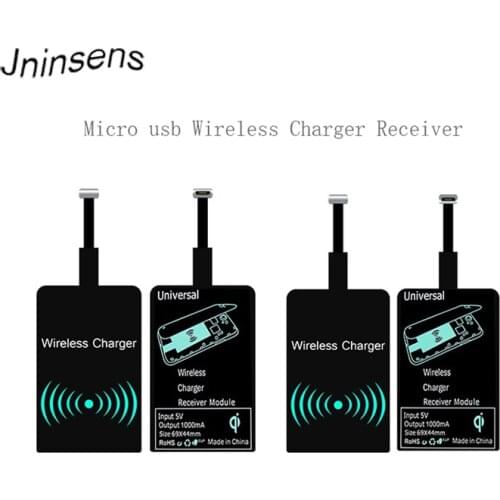 Wireless Charger Receiver For iPhone 7 6 6s Plus QI Wireless Charger Adapter For Micro USB Type-c Android Phone Chargers