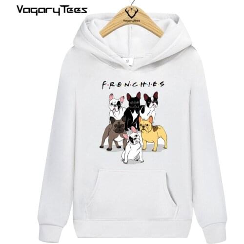 Bull dog 2021 Graphic Tees Frenchies with Print Hoodies Sweatshirts Cute French Bulldog Tops Camisetas Mujer Unisex Clothing