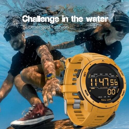 NORTH EDGE Men Digital Watch Mens Sports Watches Dual Time Pedometer Alarm Clock Waterproof 50M Digital Watch Military Clock
