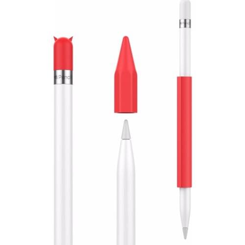 Pencil Case Holder for Apple Pencil Magnetic Silicone Pencil Holder Grip Sleeve Pouch Cover with Cap for iPad9.7 2018 Pro Pencil