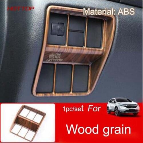 HOTTOP Wood Grain Left Center Control Cover Trim For HONDA CR-V CRV 2017 2018 5th Gen AT LHD car styling