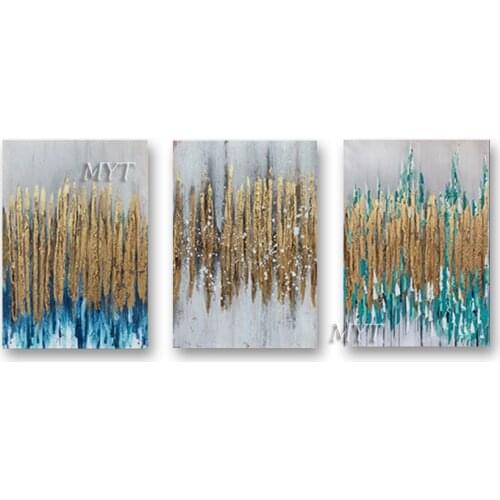 100% Handpainted 3PCS Oil Painting On Canvas Handmade Oil Painting Wall Art Picture Home Decoration For Living Room Unframed