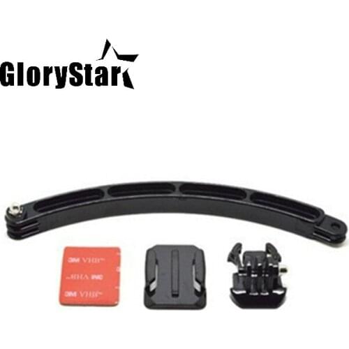 Go pro Accessories Surface Quick-Release Buckle Curved Adhesive Mount Extension Arm Helmet Kits for Gopro Hero5 6 3 3+ 4 SJ40