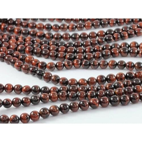 Red Tigers Eye AAA 6, 8,10,12mm Smooth Round Beads,Natural Stone Tiger Bead for handmade jewelry 1string