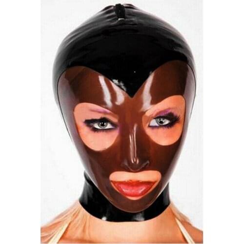 Latex Rubber Mask Hood Gummi 0.4mm Catsuit Unisex Party Wear bdsm mask bdsm sex fetish men bdsm hood fetish sex game