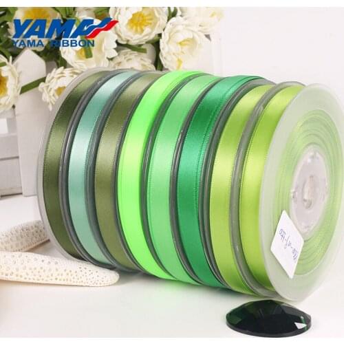 YAMA Ribbons 5mm Double Face Satin Ribbon 3/16 inch 300yards/lot Dark Green for Party Wedding Packing Decoration Handmade Rose