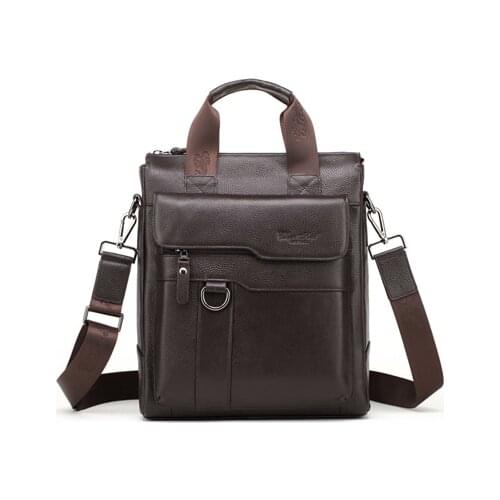 Male Messenger Shoulder Bag Genuine Leather Businessman Briefcase Men Laptop Bags For Men Fashion Tote Handbags A4 Document Case