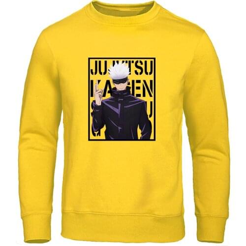 Gojo Satoru Printing Mens Hoodies Fashion Street Comics Man Sweatshirts Japanese Anime Clothing Harajuku Casual Hoodies Men