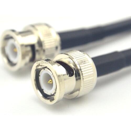 Extension Cable New 2M 6 feet BNC Male to BNC Male Connector Coaxial Cable Adapter Pigtail Cable LMR195 2M