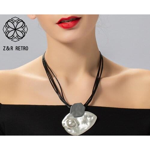 Trend Neck Chokers Necklace Irregular Suspension Pendants for Women 2021 Statement Vintage Costume Jewelry Korean Unusual Things