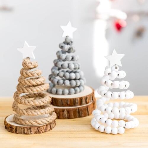 Christmas Trees Ornament Crafts Photography Accessories Wood Home Desk Display Work Nordic New Year Decorations for Home Cafe